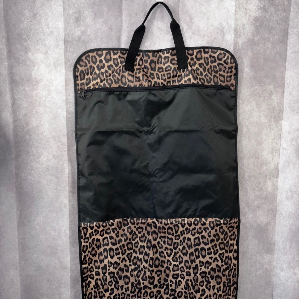 NWT Chico's Brown Leopard Print Mob Wife Garment Bag Travel Suit Cover - Picture 2 of 9